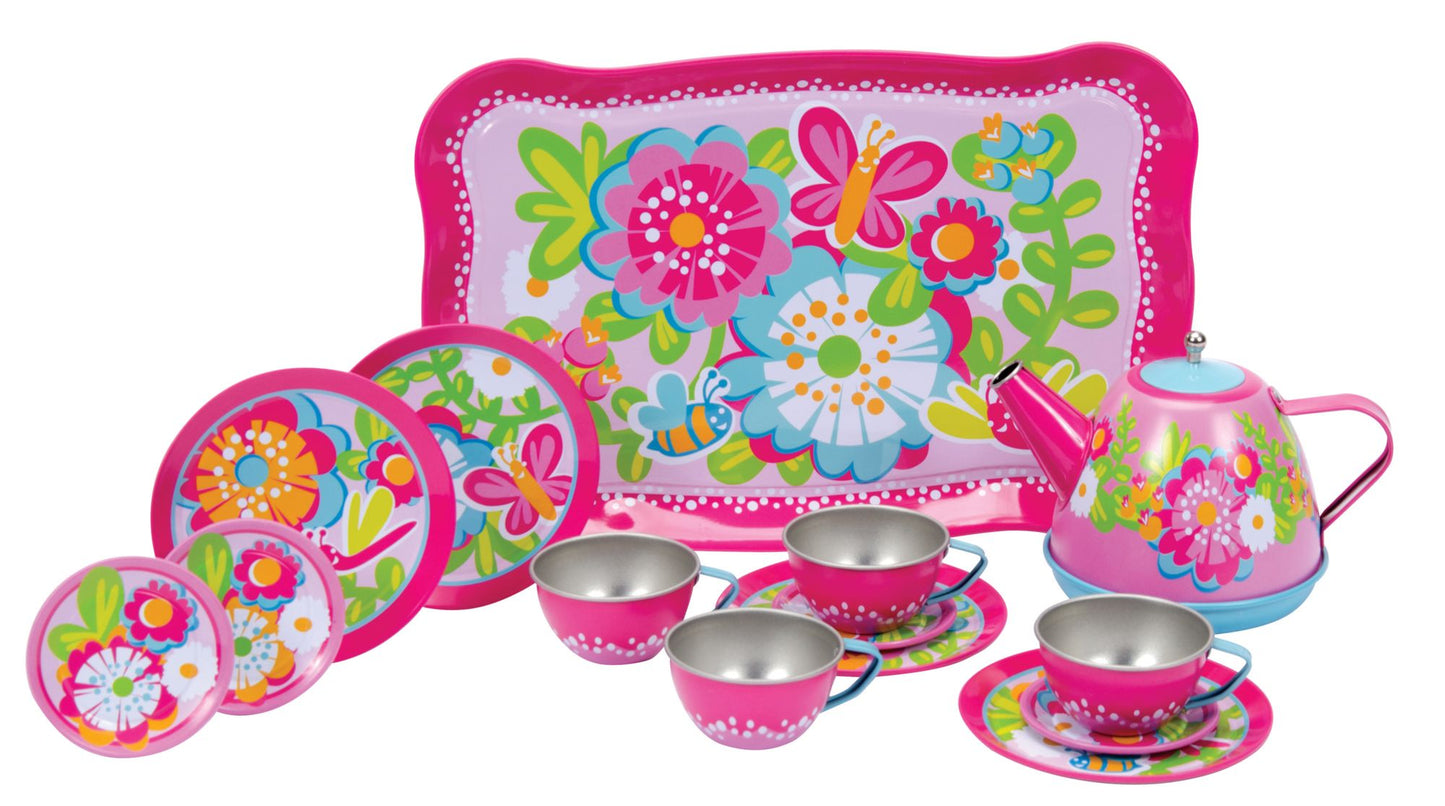 Schylling Garden Party Tin Tea Set