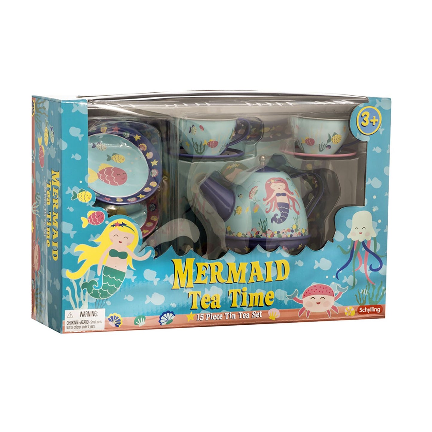 Schylling Mermaid Tin Tea Set