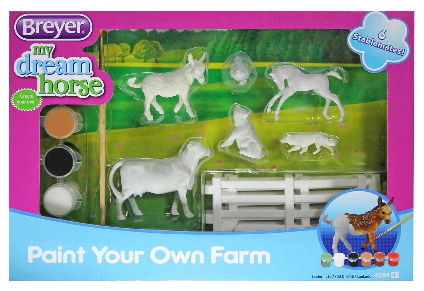 Breyer Stablemates My Dream HorsePaint Your Own Farm - 6 Animals