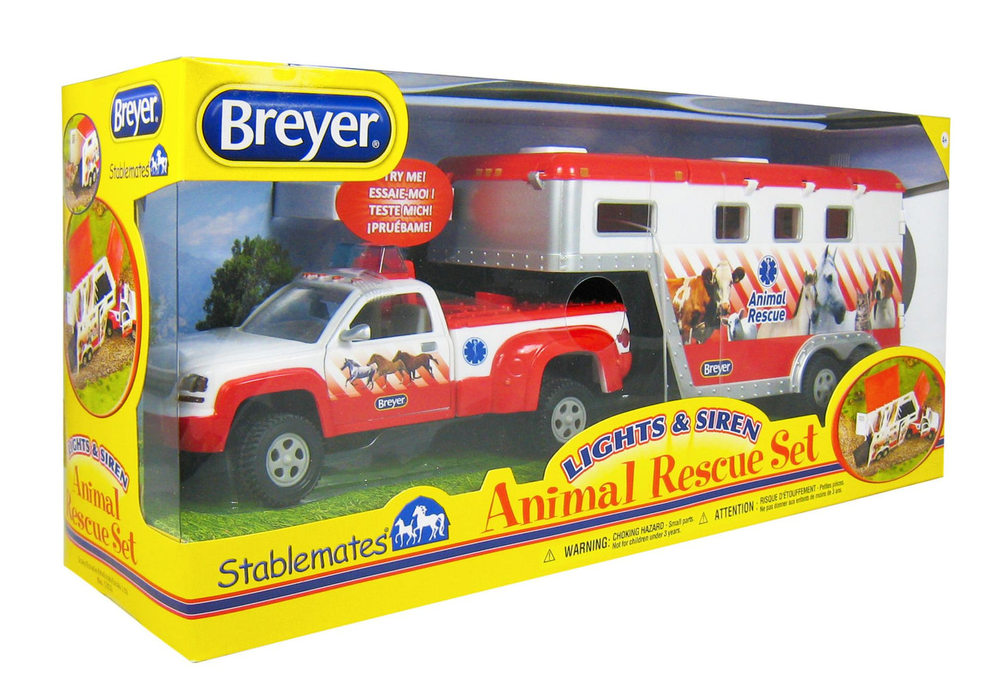 BREYER Stablemates Lights & Sirens Animal Rescue Set New