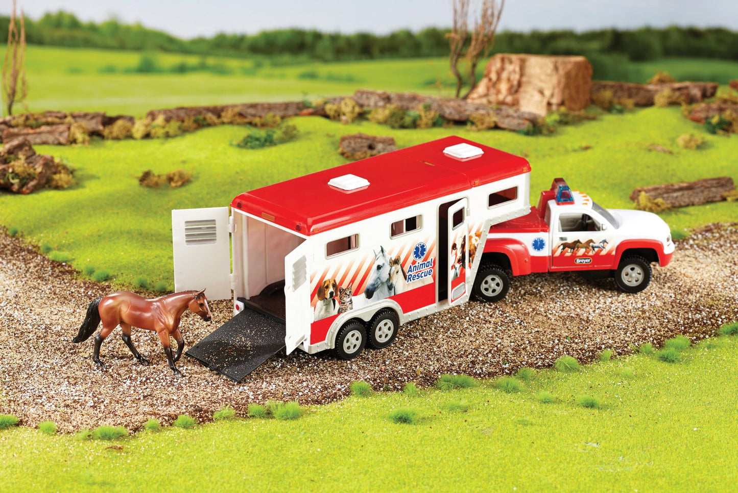 BREYER Stablemates Lights & Sirens Animal Rescue Set New
