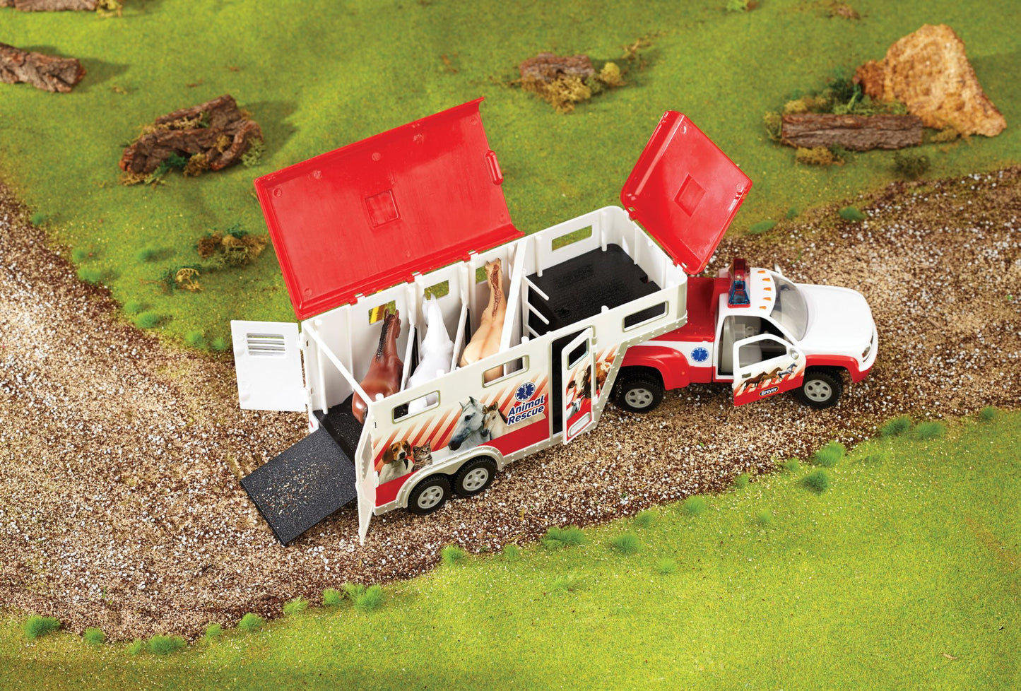 BREYER Stablemates Lights & Sirens Animal Rescue Set New