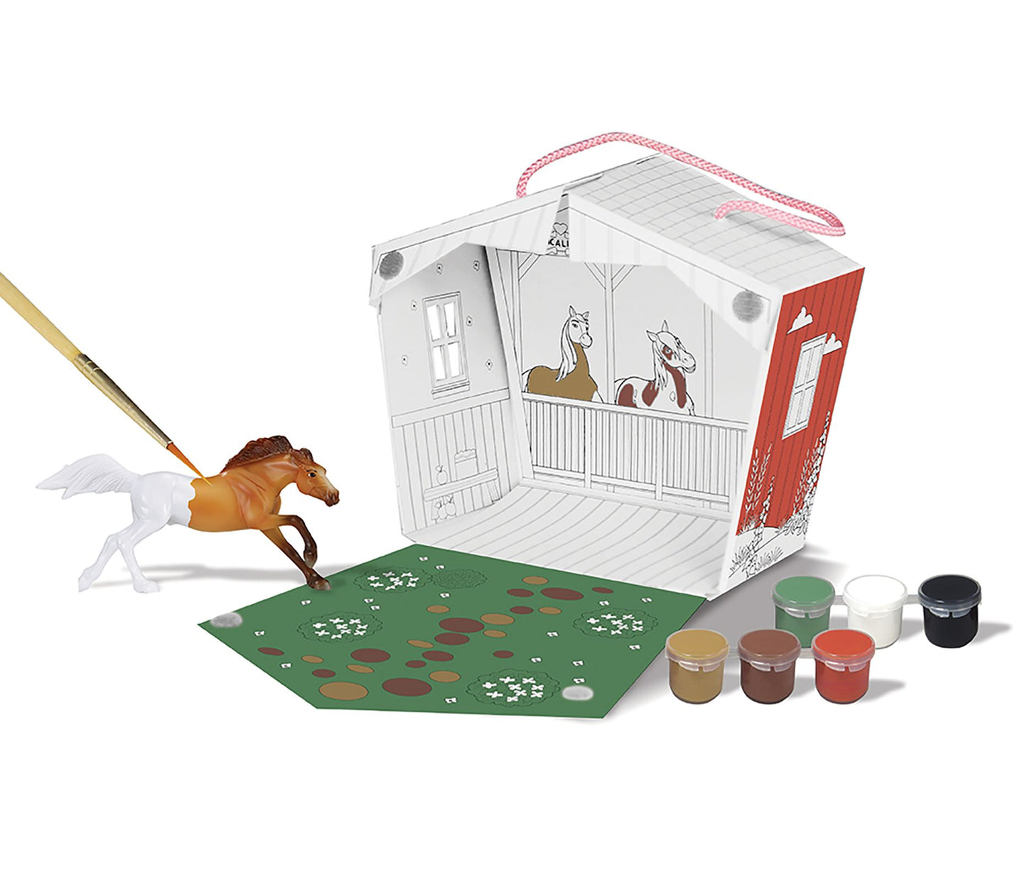 Breyer Stablemates Paint Spirit and Fold Up Stable