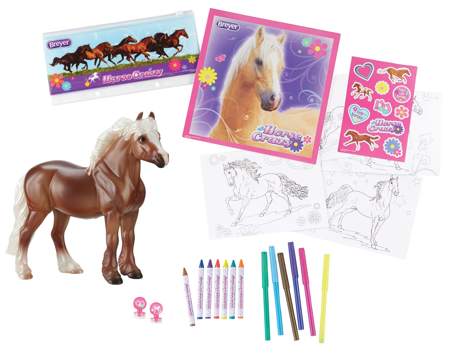 BREYER Stablemates Horse Crazy Real Horse Activity Set