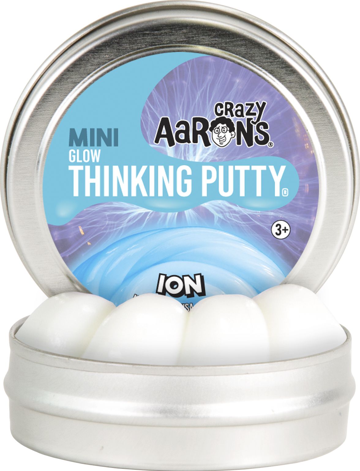 Crazy Aaron's Glow in the Dark-Ion 2" Mini Thinking Putty