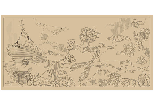 Lullubee Giant Coloring Mural - Ocean World