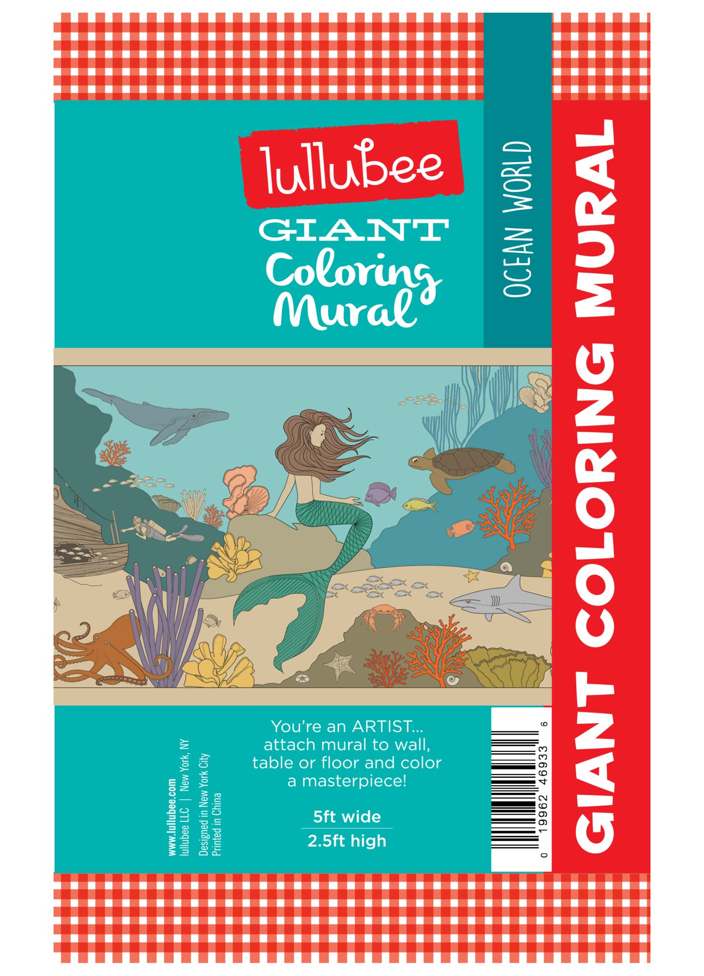 Lullubee Giant Coloring Mural - Ocean World