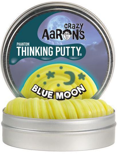 Crazy Aaron's Phantom-Blue Moon 4" Large Thinking Putty
