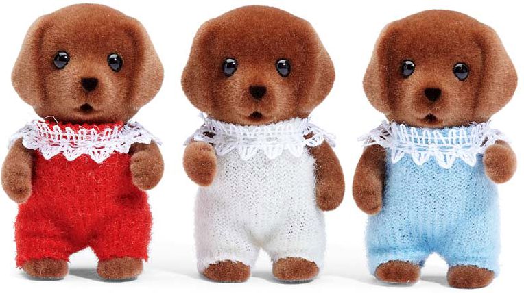 Calico Critters Chocolate Lab Triplets