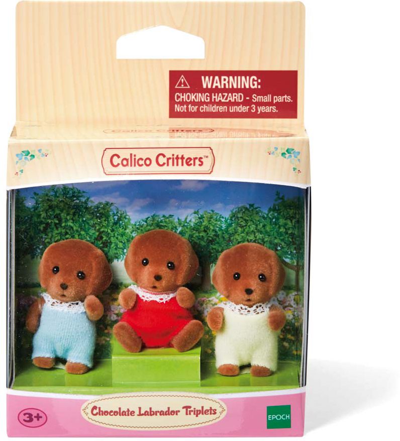 Calico Critters Chocolate Lab Triplets