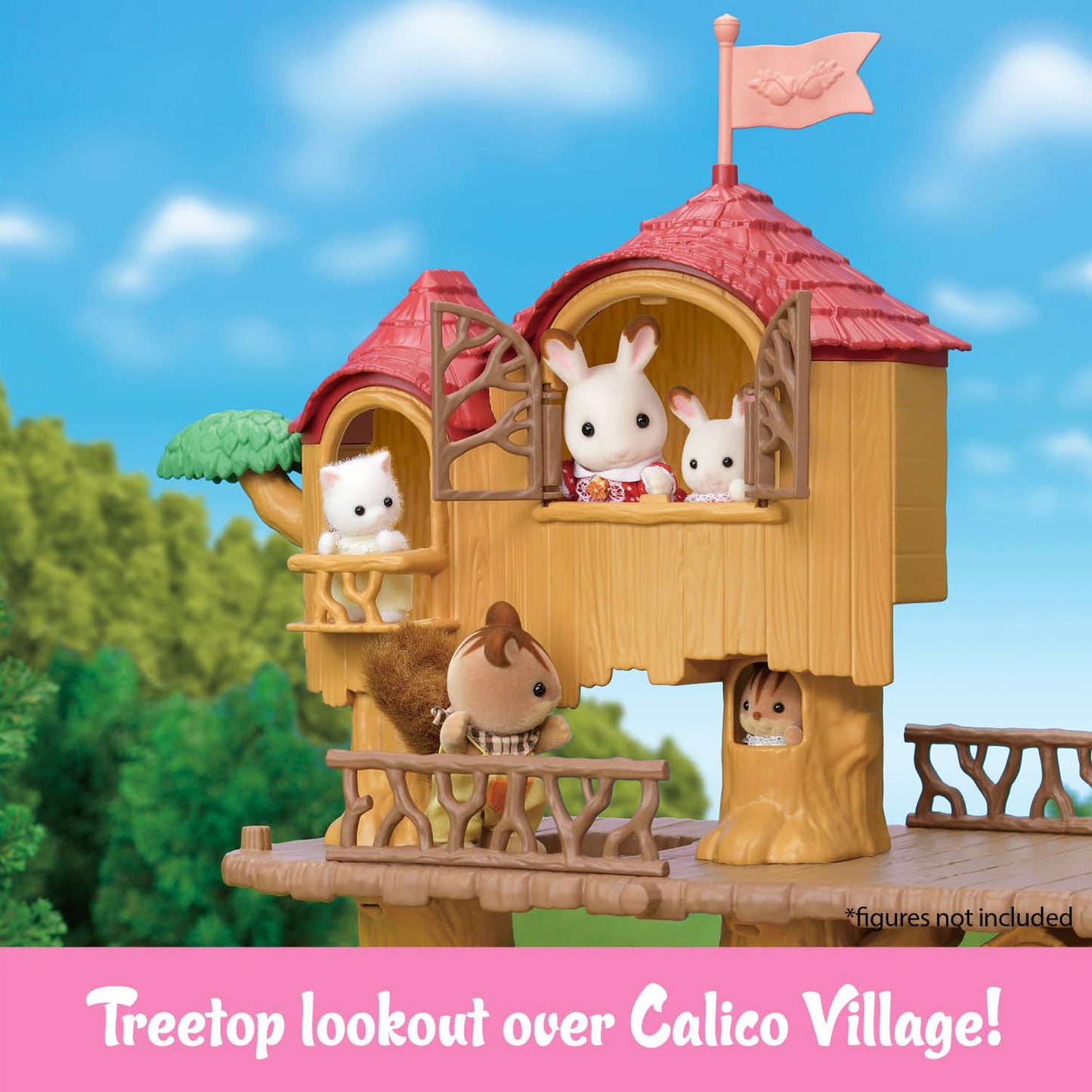 Calico Critters Adventure Treehouse Gift Set, Dollhouse Playset with Figure and Accessories