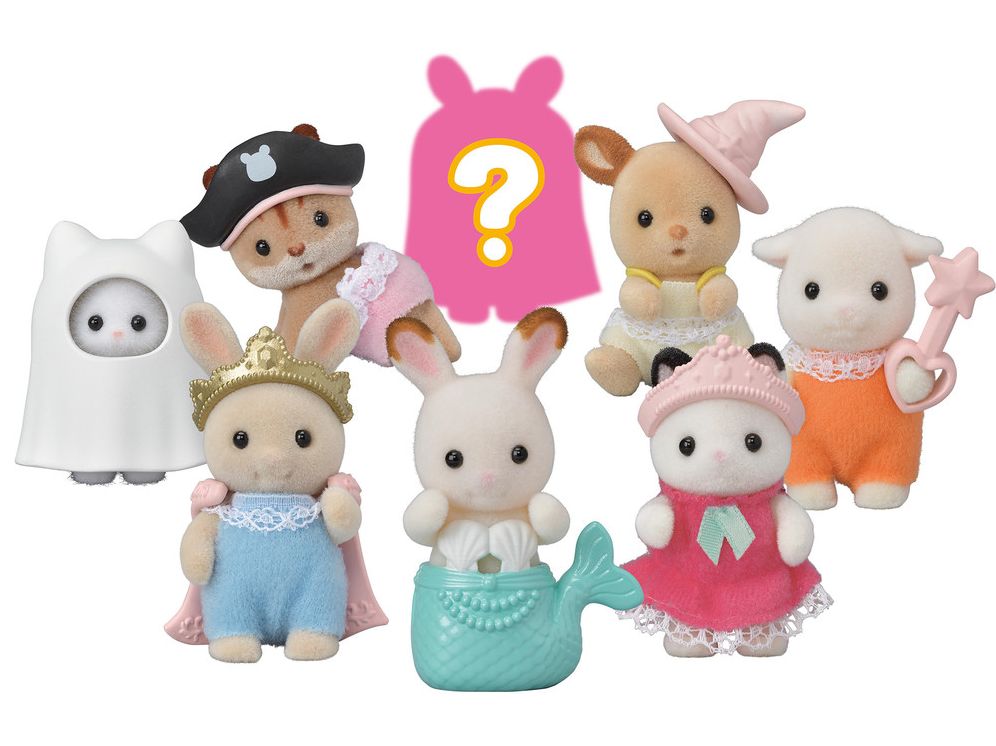 Calico Critters Baby Costume Series Blind Bags, Surprise Set including Doll Figure and Accessory