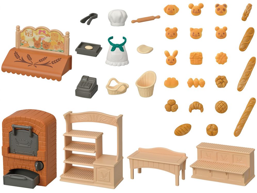 Calico Critters Bakery Shop Starter Set, Dollhouse Playset with Furniture and Accessories