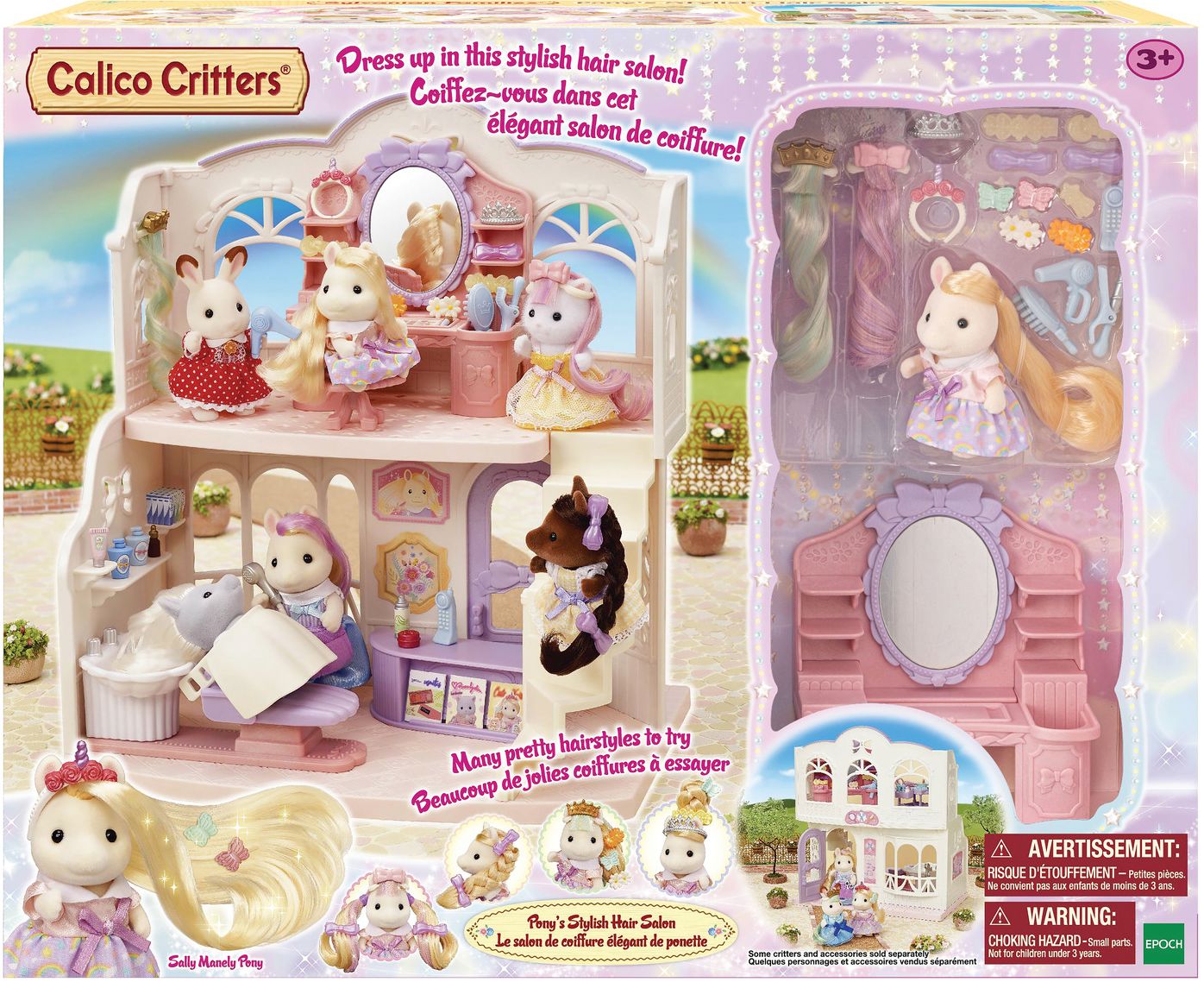 Calico Critters Pony's Stylish Hair Salon, Dollhouse Playset with Figure and Accessories