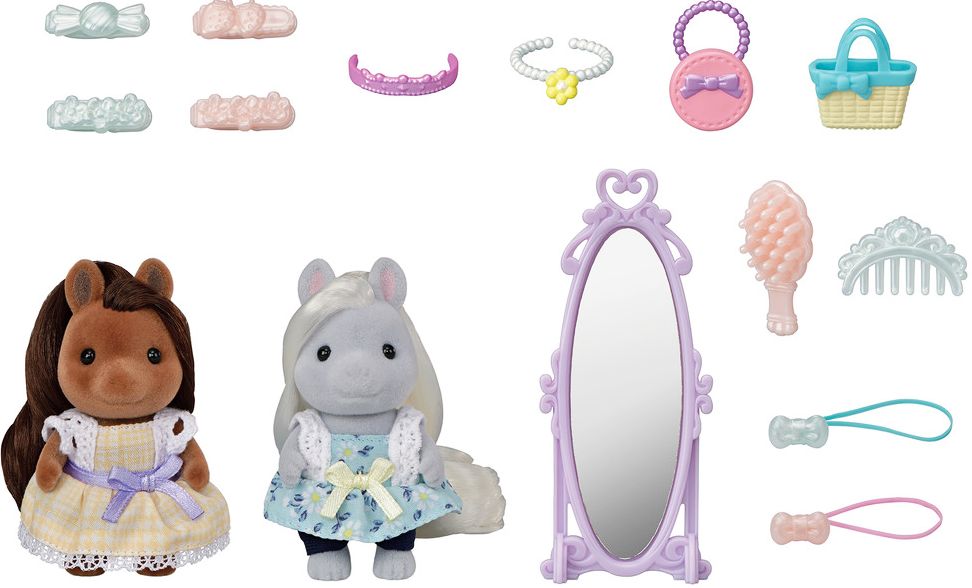 Calico Critters Pony Friends Set, Dollhouse Playset with Figures and Accessories