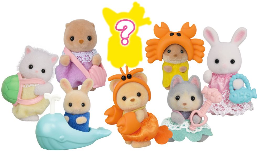 Calico Critters Baby Sea Friends Series Blind Bags, Surprise Set including Doll Figure and Accessory