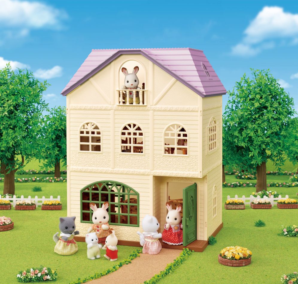 Calico Critters Wisteria Terrace Gift Set, Dollhouse Playset with 2 Collectible Figures, Furniture and Accessories