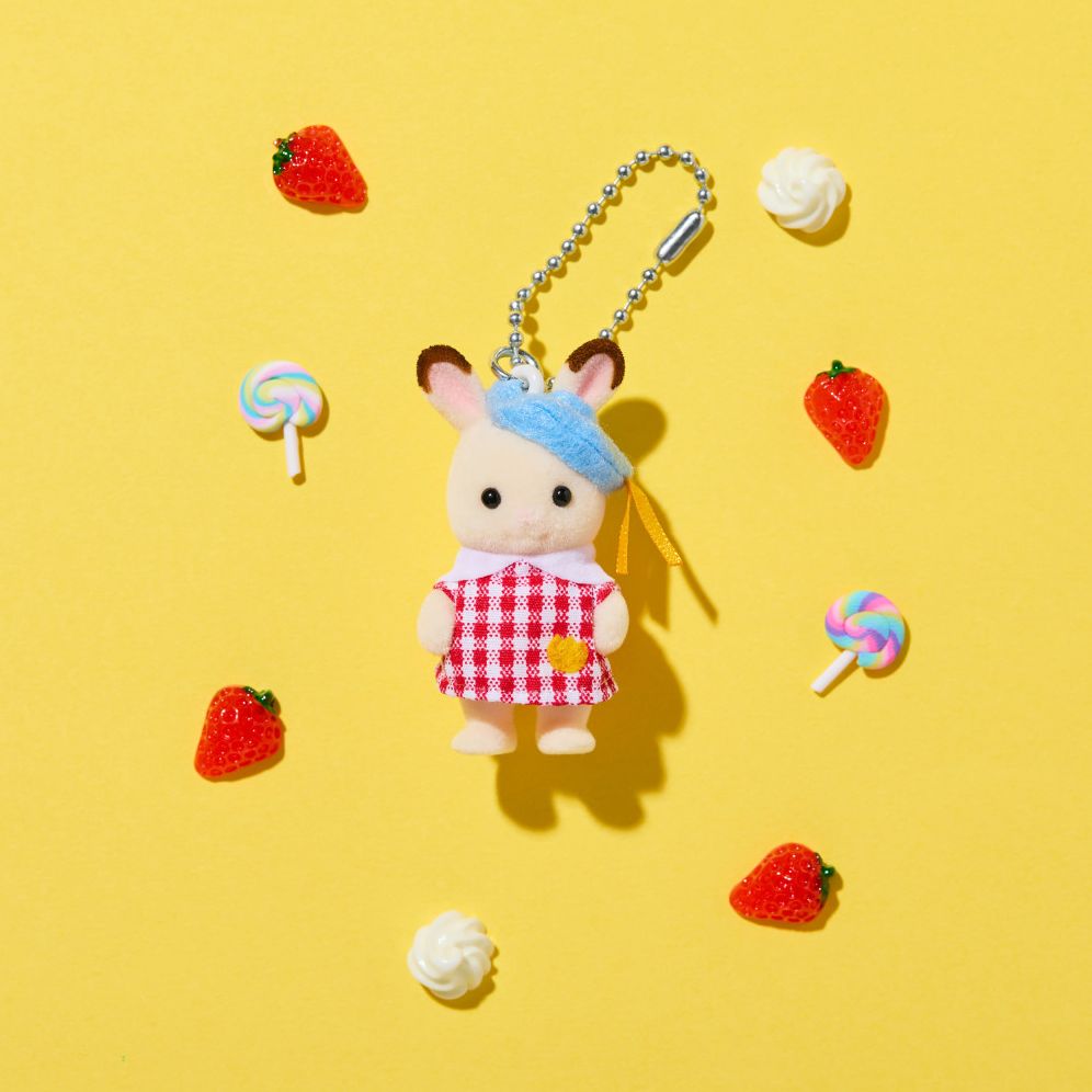 Calico Critters Chocolate Rabbit Baby Key Chain