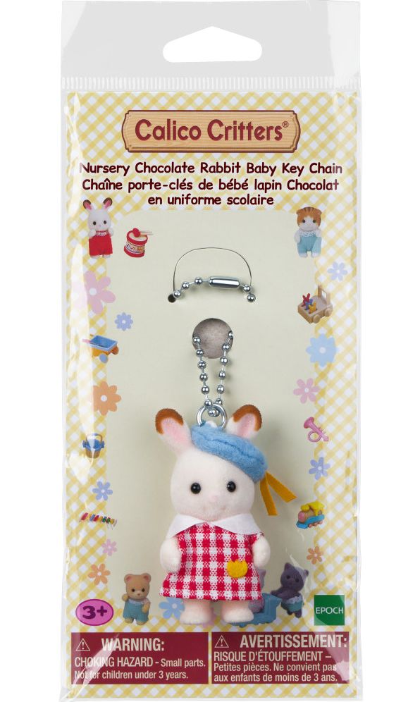 Calico Critters Chocolate Rabbit Baby Key Chain