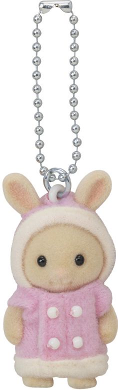 Calico Critters Fluffy Parka Milk Rabbit Baby Key Chain