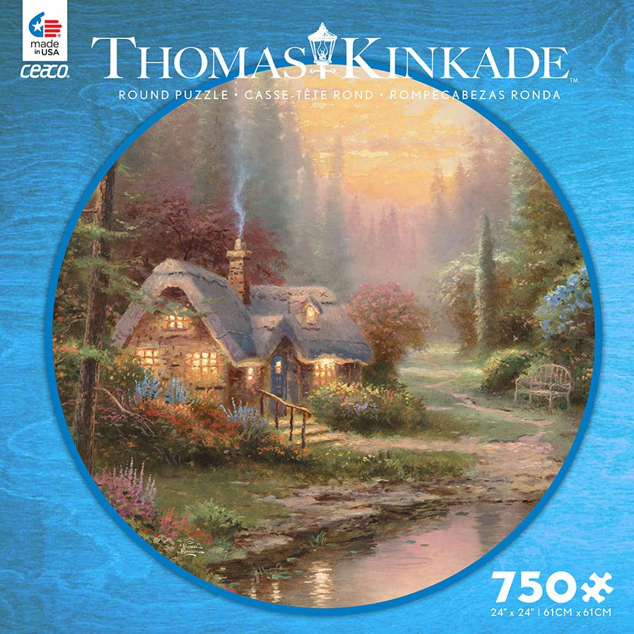 Thomas Kinkade 750pc Round - Meadowood Cottage (B&N Exclusive)