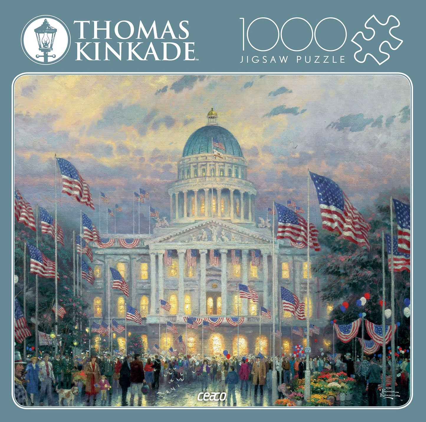 Thomas Kinkade Tin 1000 pc puzzle - Flags over the Capitol (B&N Exclusive)