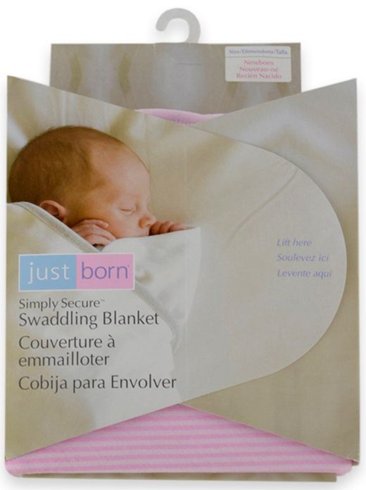 Triboro Just Born Simply Secure Swaddle Blanket, Girl