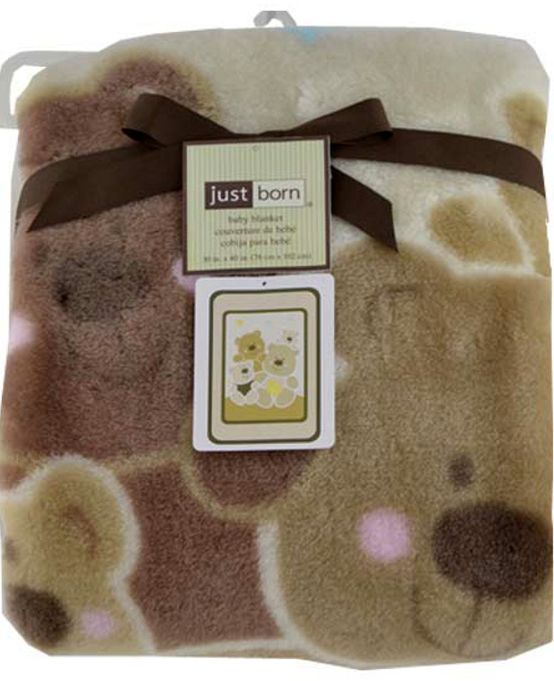 Triboro Just Born Hi Pile Blanket, Bear