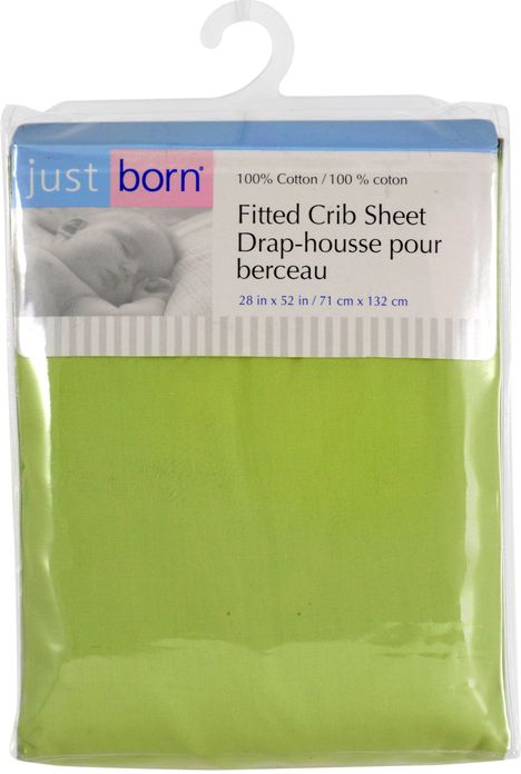 Triboro Just Born Woven Crib Sheet 100% Cotton, Sage