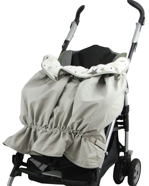 Triboro SootheTIME Snuggler Weather Resistant Stroller Cover, Tan Stars
