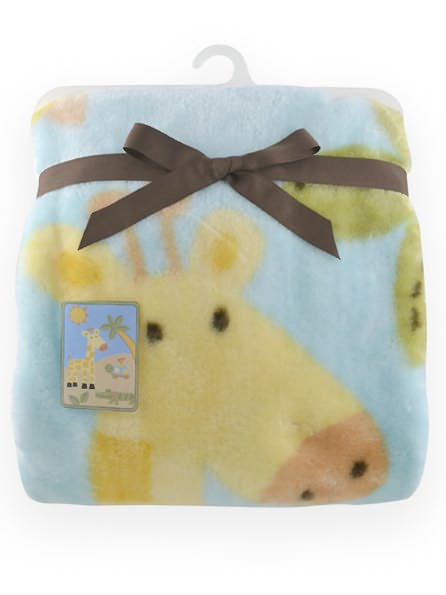 Triboro Just Born Hi Pile Blanket, Jungle Mosaic