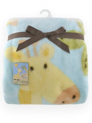 Triboro Just Born Hi Pile Blanket, Jungle Mosaic