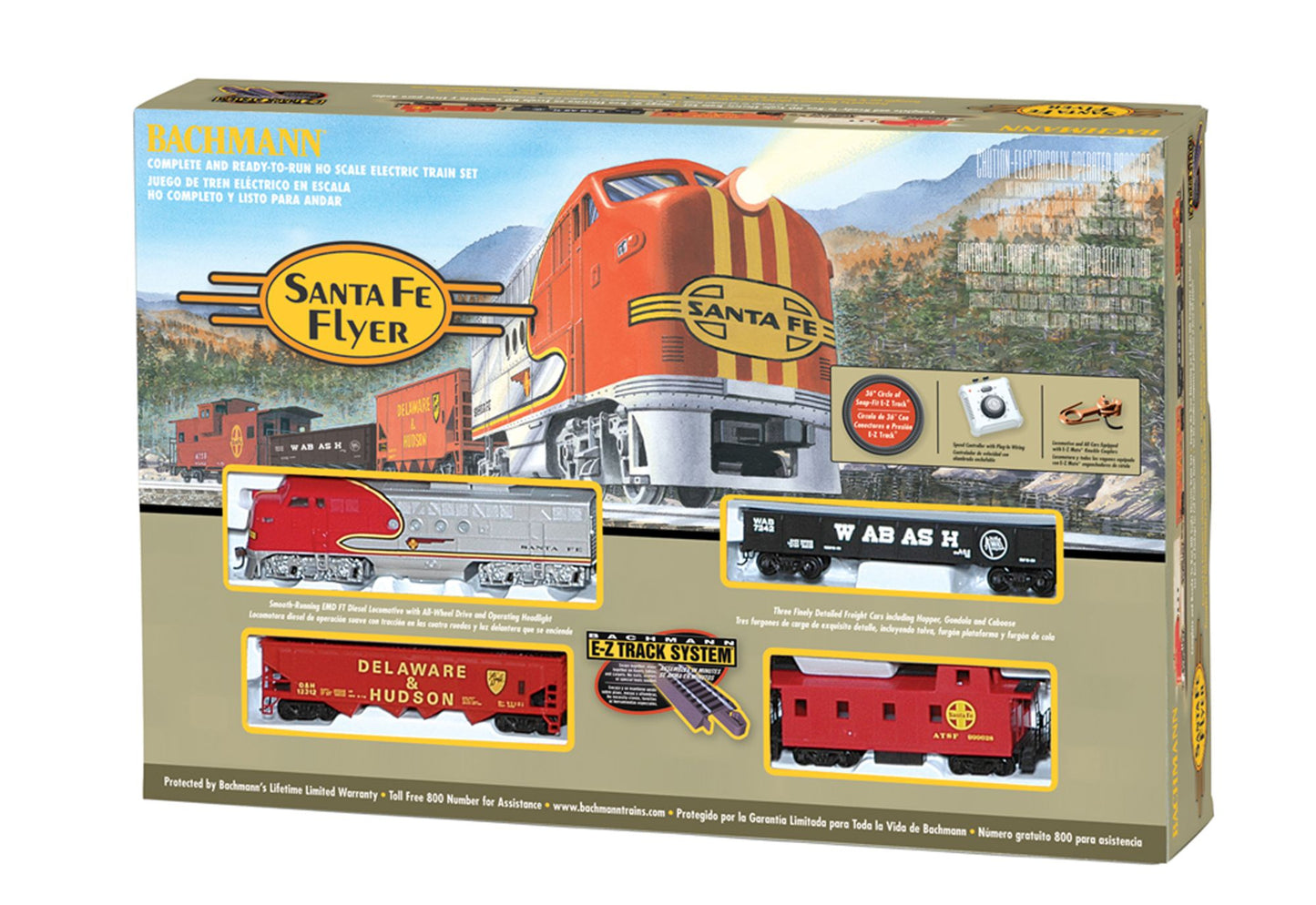Santa Fe HO Scale Electric Train Set