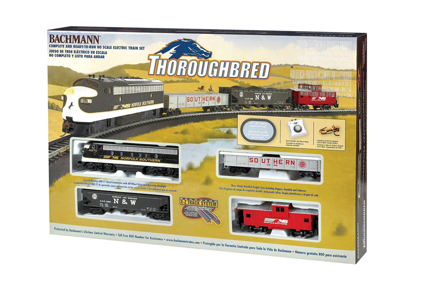 Thoroughbred HO Scale Electric Train Set