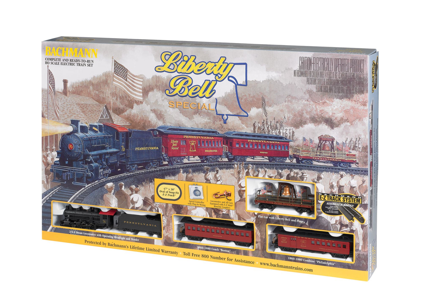 Bachmann Trains Liberty Bell Special - HO Scale Ready To Run Electric Train Set