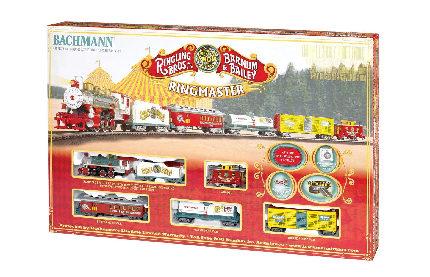 Bachmann Trains Ringling Bros. Ringmaster HO Scale Ready To Run Electric Train Set
