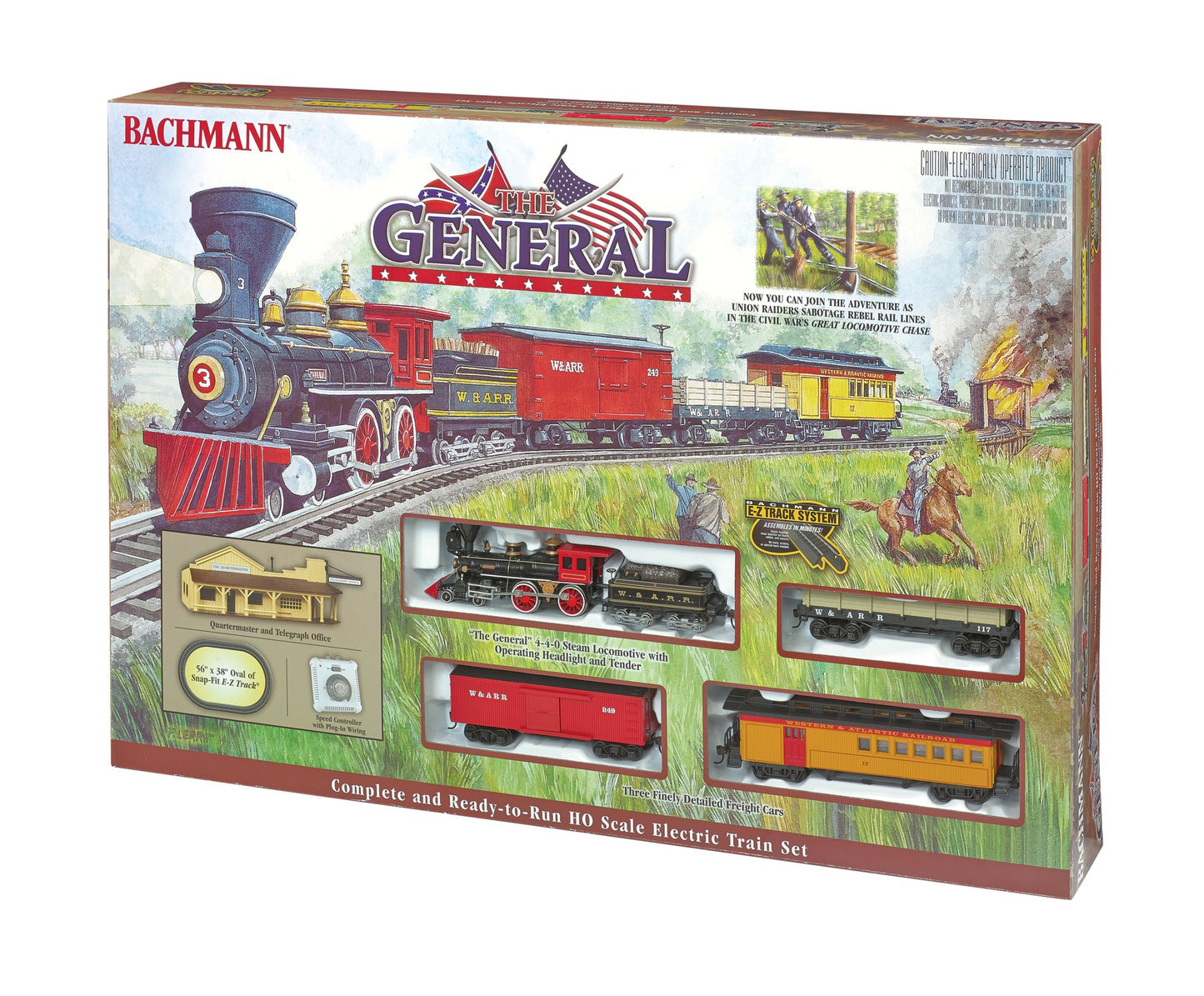 Bachmann Trains The General - HO Scale Ready To Run Electric Train Set