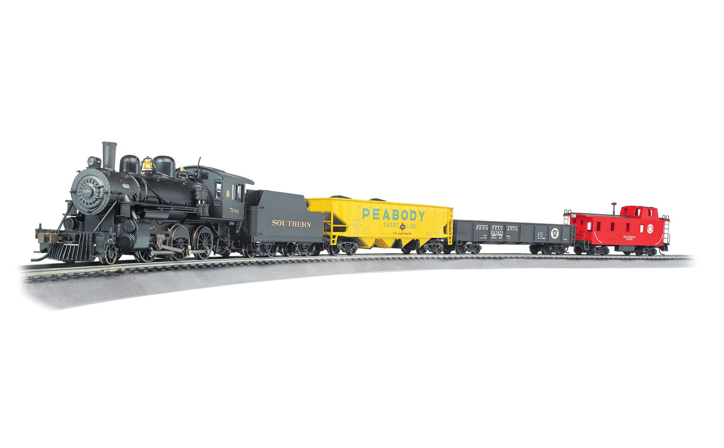 Bachmann Trains Echo Valley Express - HO Scale Ready To Run Electric Train Set With Sound Value Equipped Locomotive