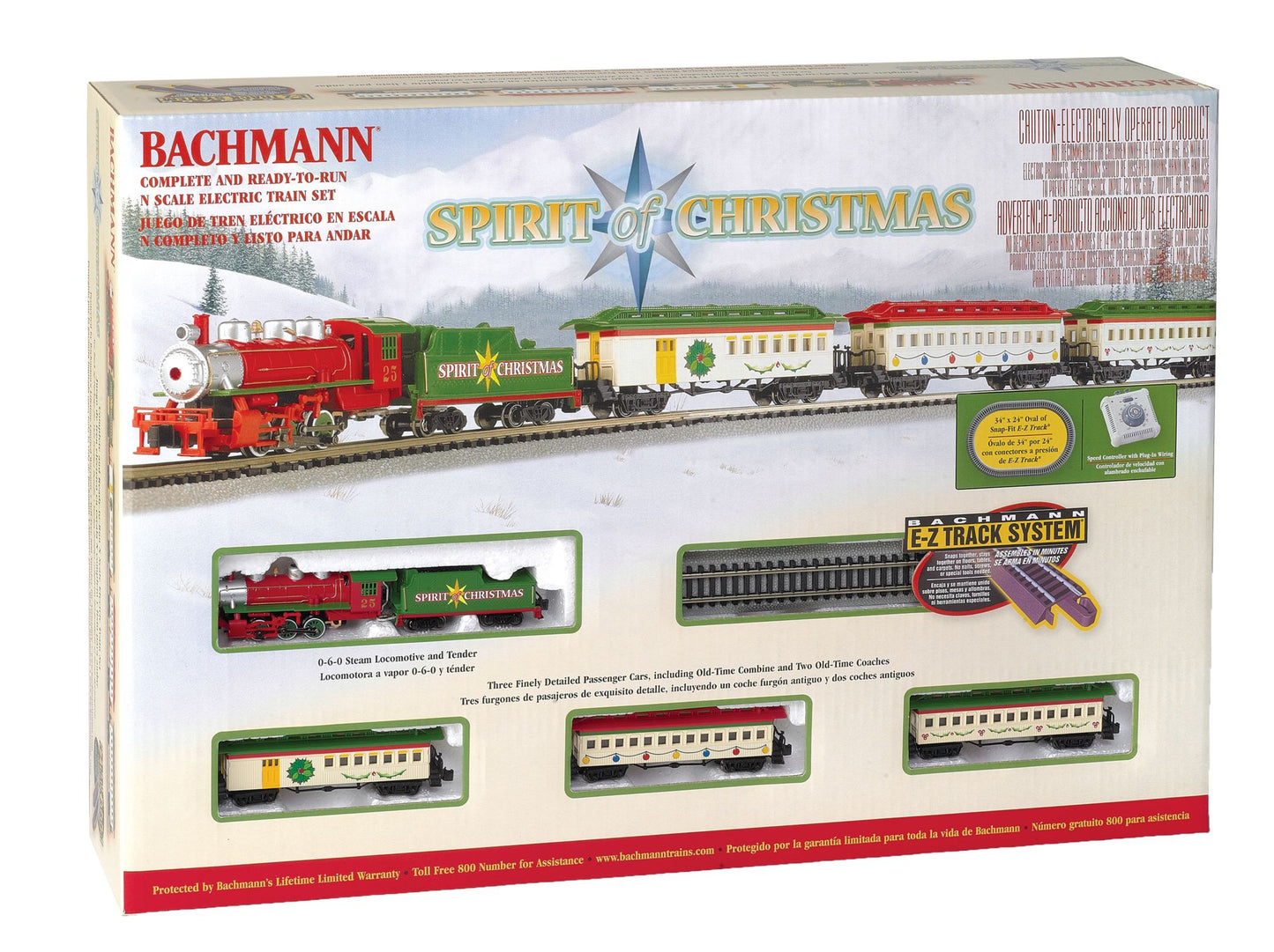 Bachmann Trains Spirit Of Christmas - N Scale Ready To Run Electric Train Set