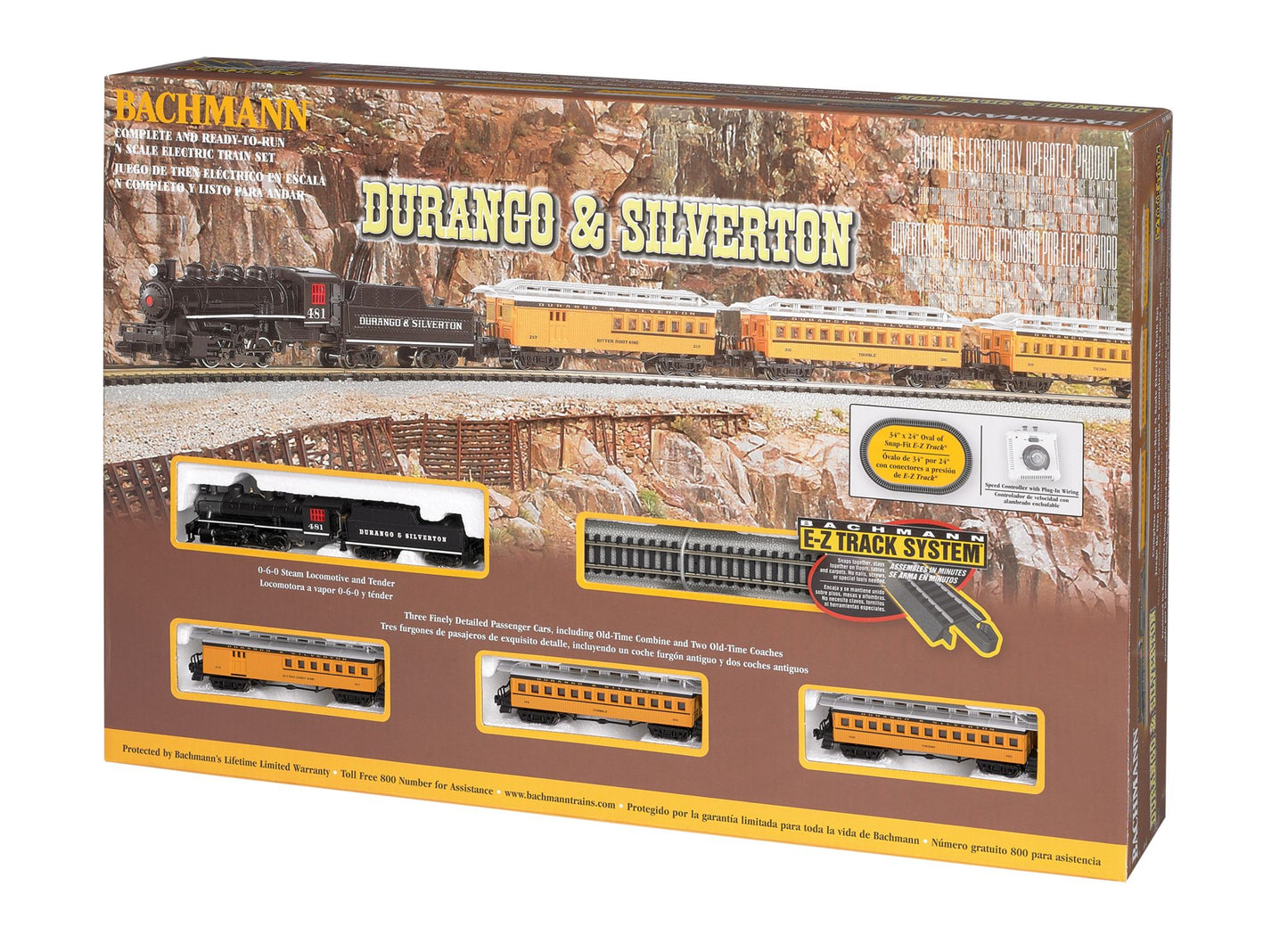 Bachmann Trains Durango & Silverton - N Scale Ready To Run Electric Train Set
