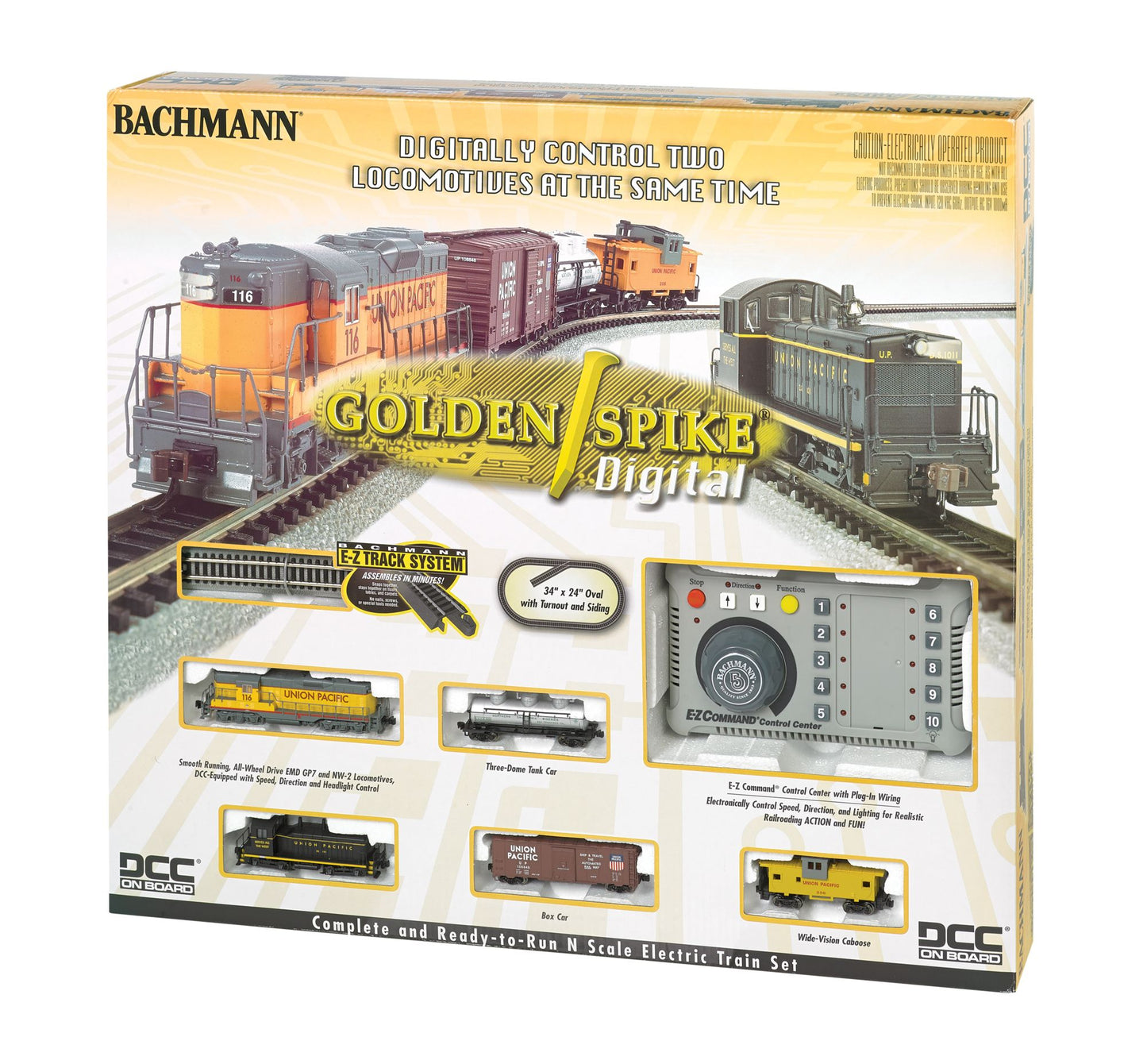 Bachmann Trains Golden Spike - N Scale Ready To Run Electric Train Set With Digital Command Control
