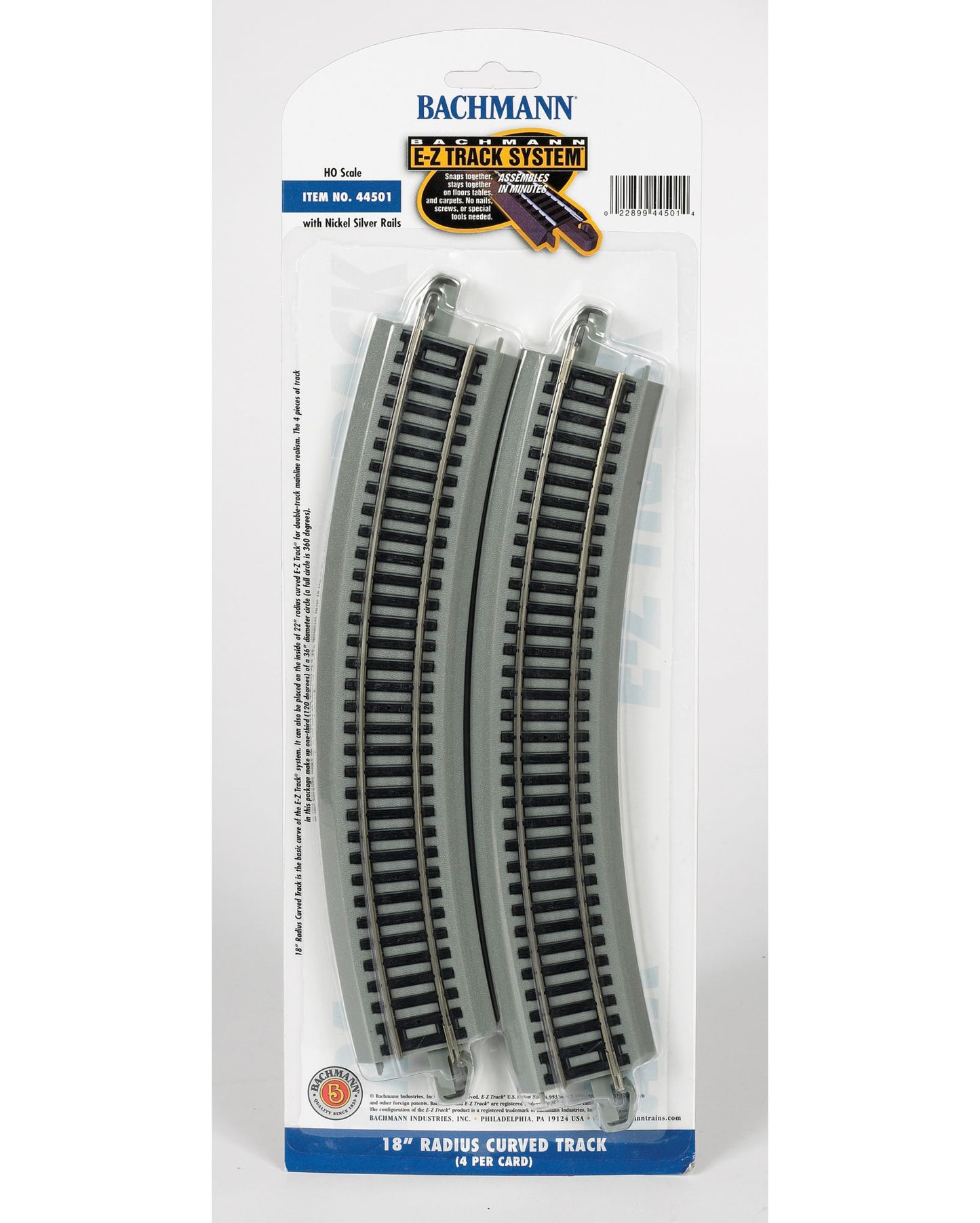 Bachmann BAC44501 Ho 18 in. Curved Track - 4