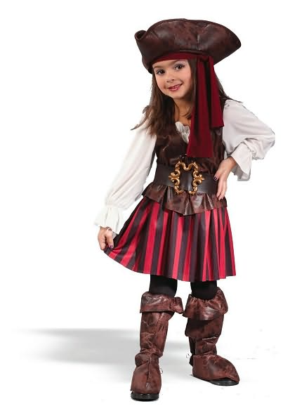High Seas Buccaneer Girl Toddler Costume: Size Toddler (24M-2T)
