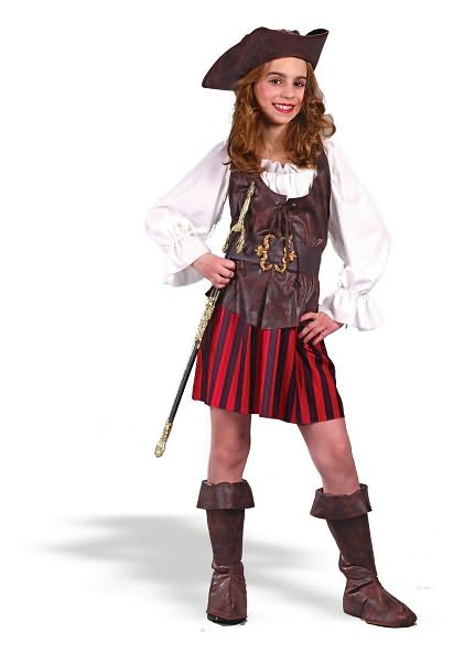Girl High Seas Buccaneer Child Costume: Size Small
