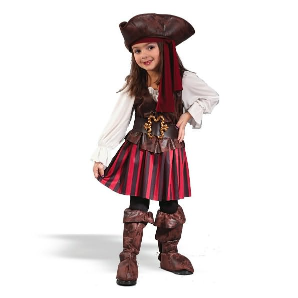 High Seas Buccaneer Girl Toddler Costume: Size Toddler (3-4T)