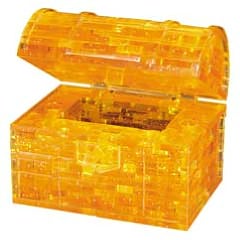 Crystal Puzzle Gold Treasure Chest