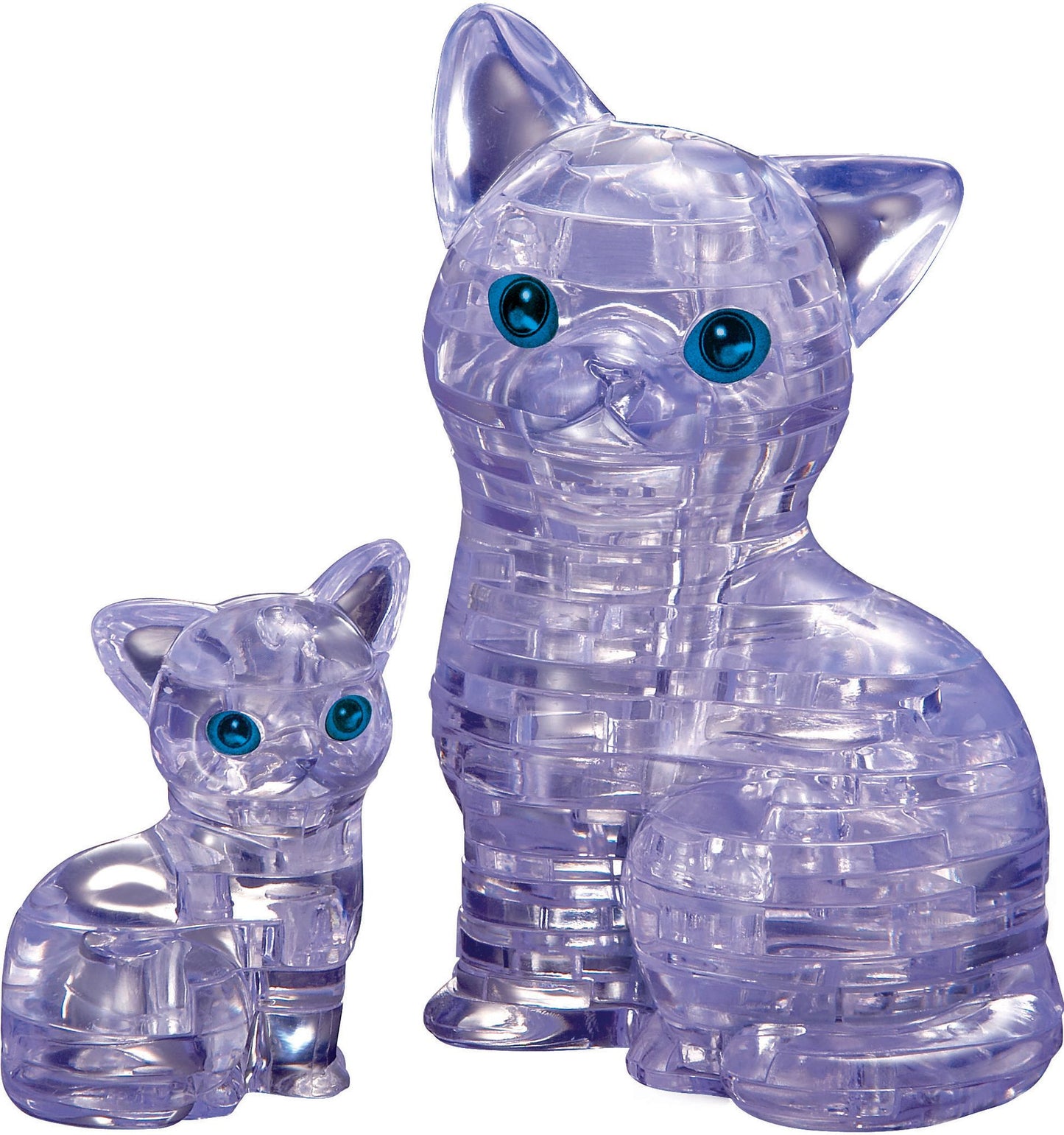 Crystal Puzzle Cat with Kitten