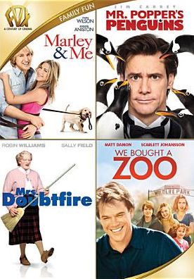 Marley & Me/mr. Popper's Penguins/mrs. Doubtfire/we Bought A Zoo