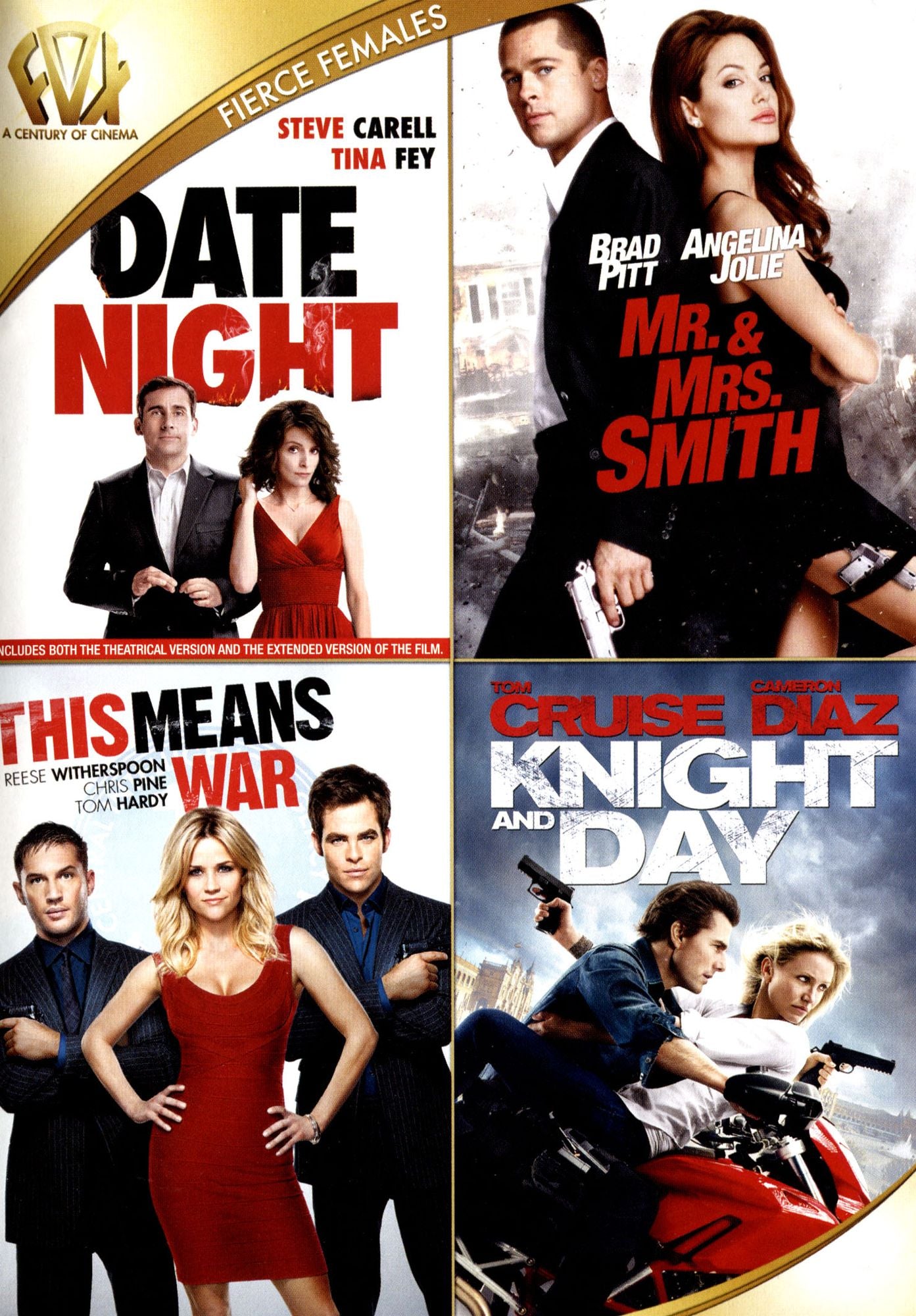 Date Night/mr. And Mrs. Smith/this Means War/knight And Day