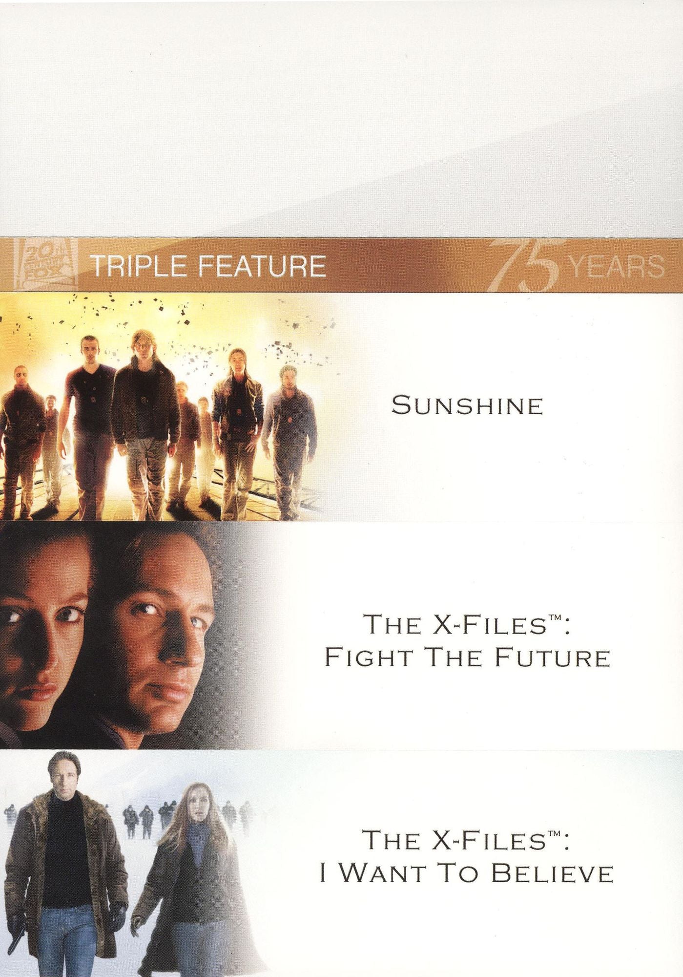 Sunshine/The X-Files: Fight the Future/The X-Files: I Want to Believe [3 Discs]